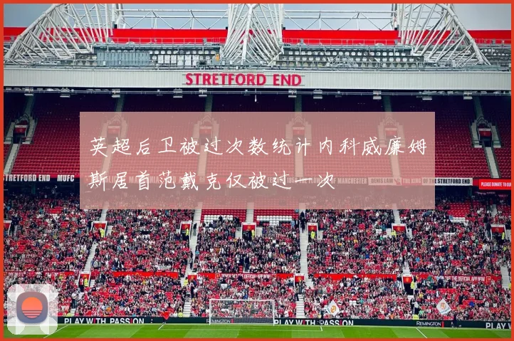 英超后卫被过次数统计内科威廉姆斯居首范戴克仅被过一次